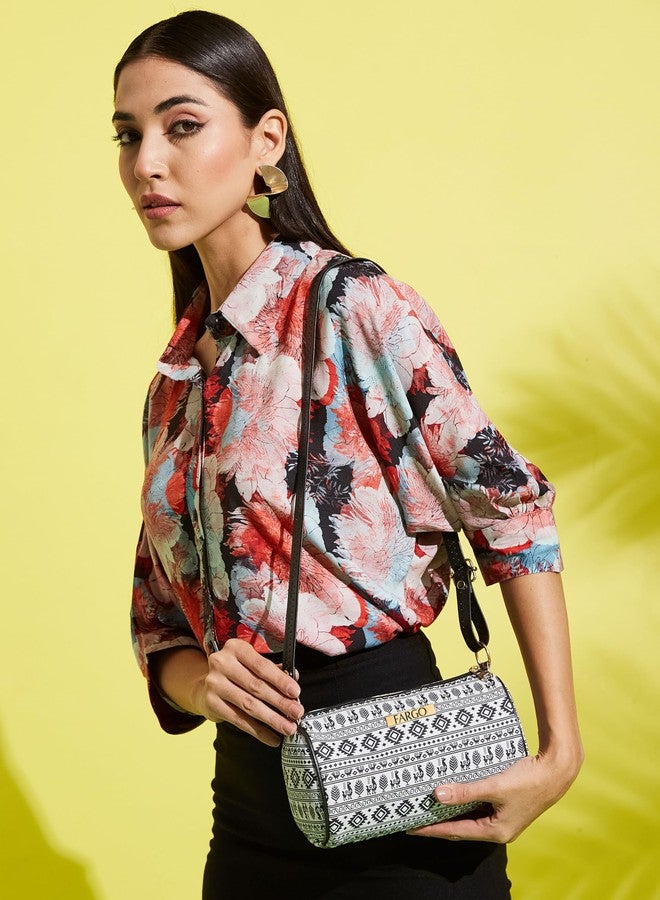 فارجو حقيبة كتف أنيقة من فارغو للنساء، حقيبة يد نسائية وبنات (أسود) - Image 3